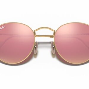 Ray-Ban Gold Frame with Pink Lens Women's Sunglasses